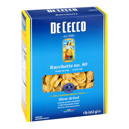 Wholesale De Cecco Racchette Pasta 16 Oz Box # 90- Bulk