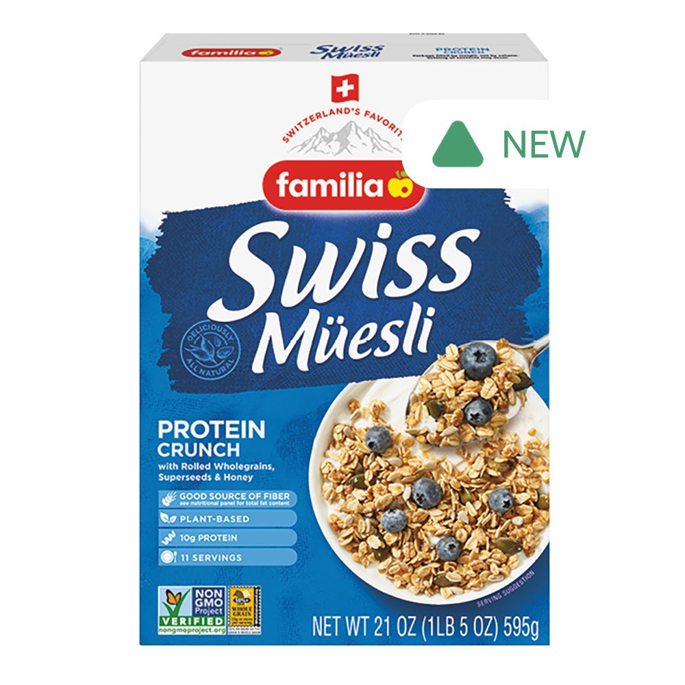Wholesale Familia Protein Crunch Swiss Muesli 21 Oz Box- Bulk