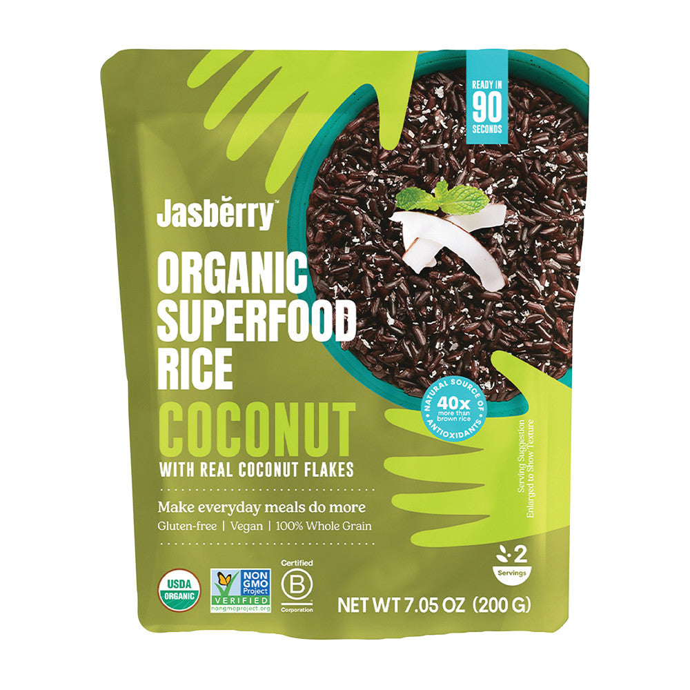 Wholesale Jasberry Organic Superfood Coconut Rice 7.05 Oz Pouch- Bulk