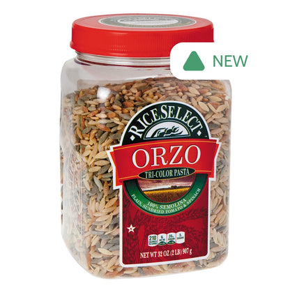 Wholesale Texmati Tri-Color Orzo Pasta 26.5 Oz Jar- Bulk