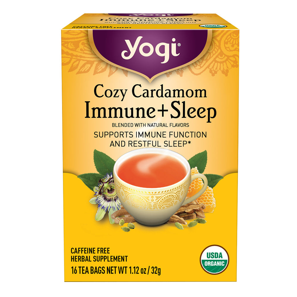 Wholesale Yogi Tea Cozy Cardamom Immune + Sleep 16 Ct Box- Bulk