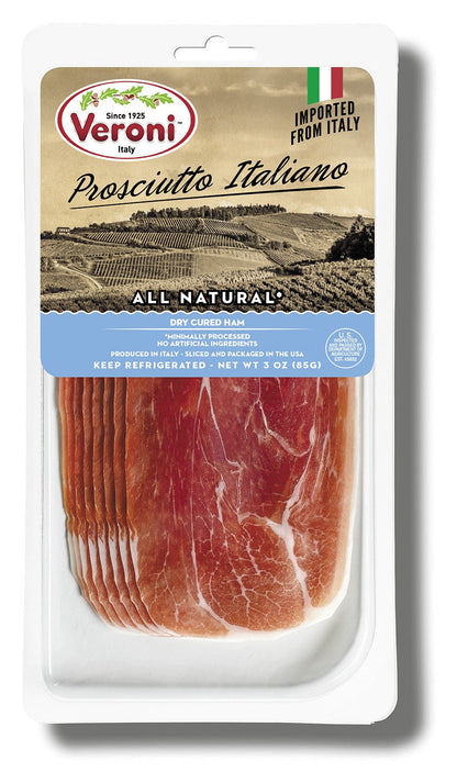 Wholesale Veroni Prosciutto Italiano Preslice- Bulk