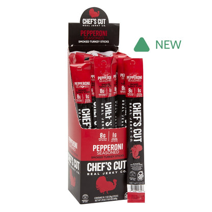 Wholesale Chef’S Cut Pepperoni Turkey Snack Sticks 1 Oz- Bulk
