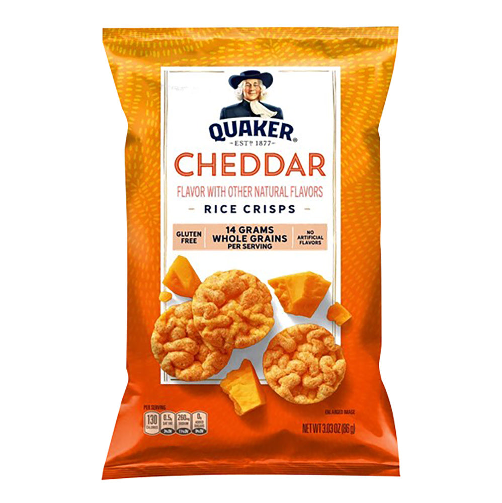 Wholesale Quaker Cheddar Rice Crisps 3.03 Oz Bag- Bulk