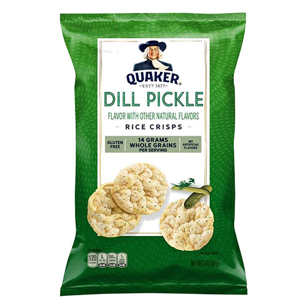 Wholesale Quaker Dill Pickle Rice Crisps 3 Oz Bag- Bulk