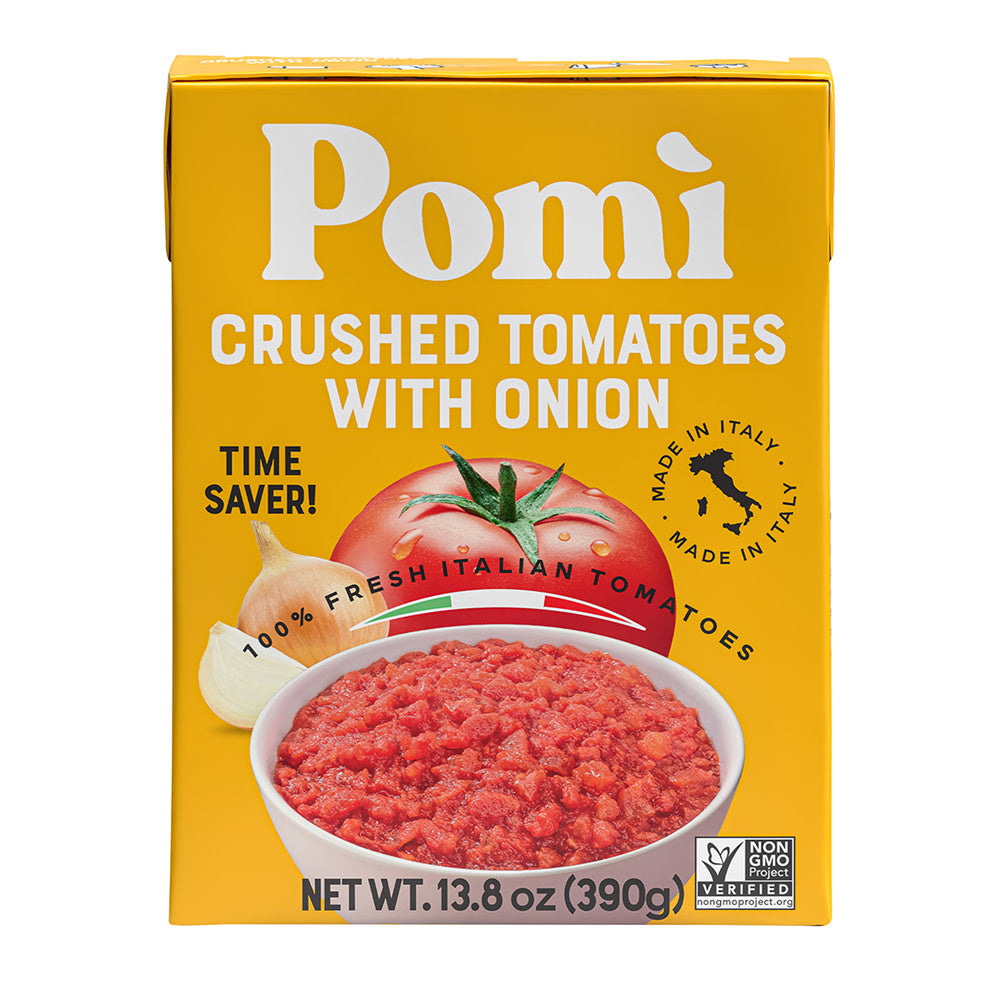 Wholesale Pomi Crushed Tomatoes With Onion 13.8 Oz Box- Bulk
