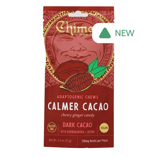 Wholesale Chimes Adaptogenic Ginger Chews Calmer Cacao 2.5 Oz Bag- Bulk