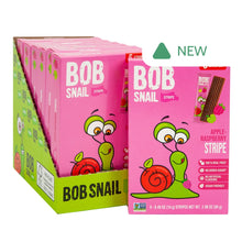 Wholesale Bob Snail Apple Raspberry Fruit Stripe 2.96 Oz 6 Count Box- Bulk