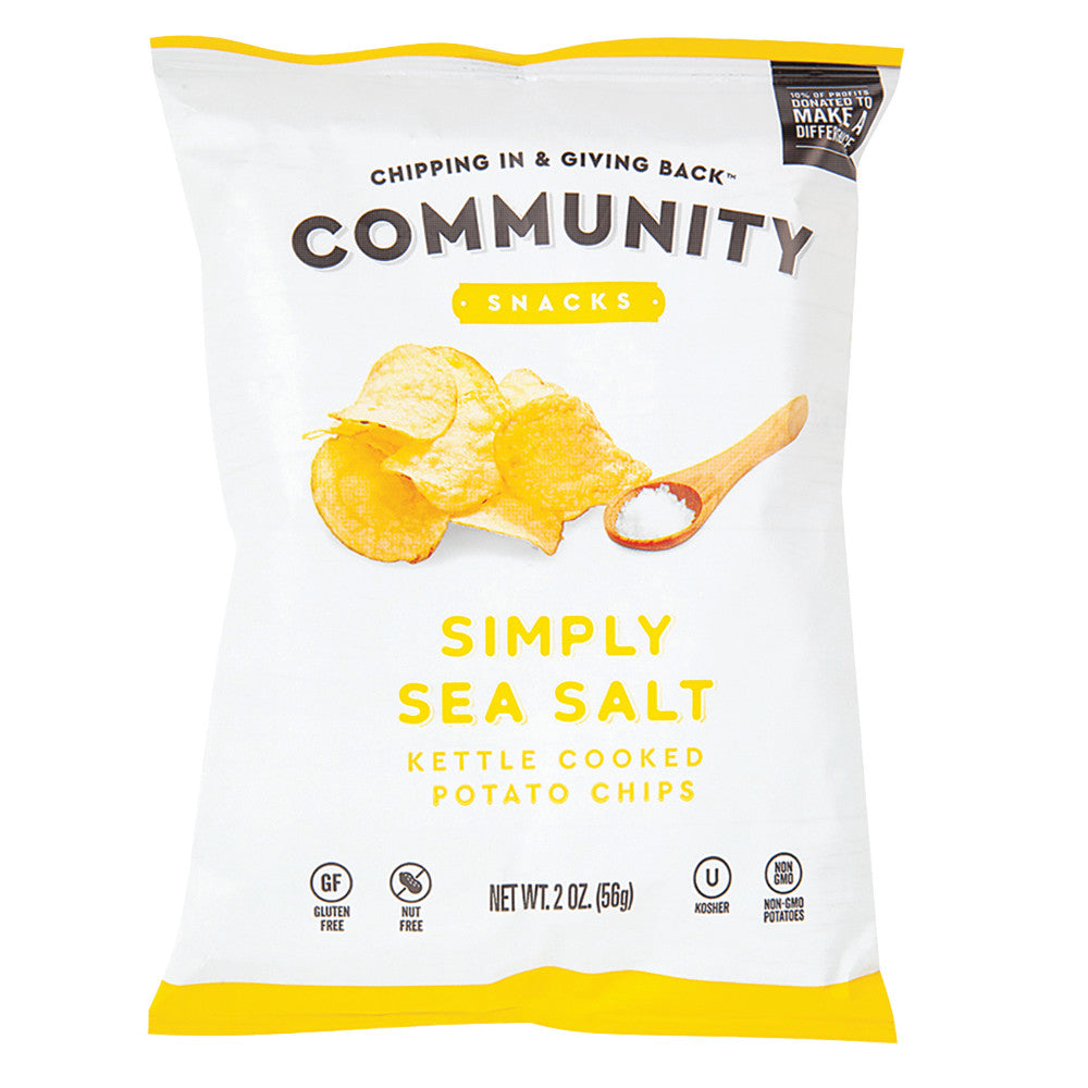 Wholesale Community Snacks Simply Sea Salt Chips 2 Oz Bag- Bulk