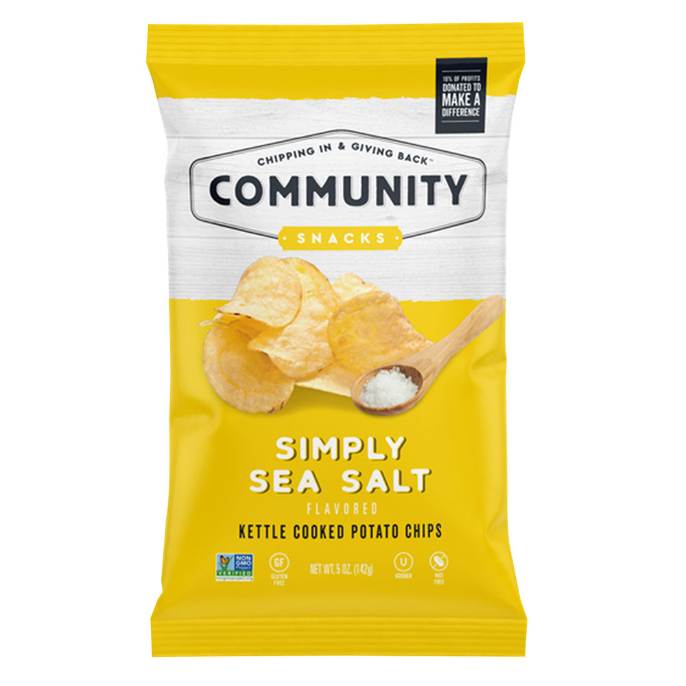 Wholesale Community Snacks Simply Sea Salt Chips 5 Oz Bag- Bulk
