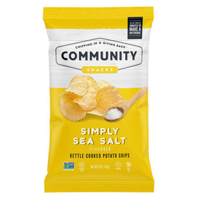Wholesale Community Snacks Simply Sea Salt Chips 5 Oz Bag- Bulk