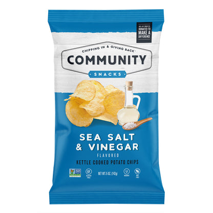 Wholesale Community Snacks Sea Salt & Vinegar Chips 5 Oz Bag- Bulk