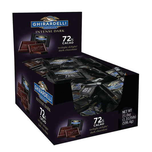 Wholesale Ghirardelli Twilight Bulk Squares 72% Cacao 0.53 Oz- Bulk