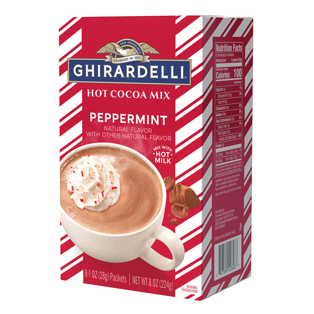 Wholesale Ghirardelli Peppermint Hot Cocoa Mix 8 Oz Box- Bulk