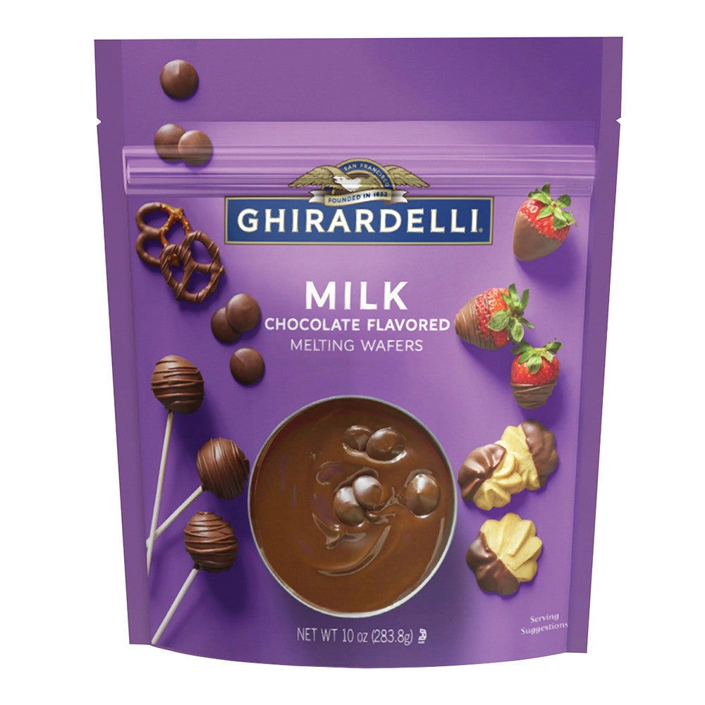 Wholesale Ghirardelli Milk Chocolate Melting Wafers 10 Oz Pouch- Bulk
