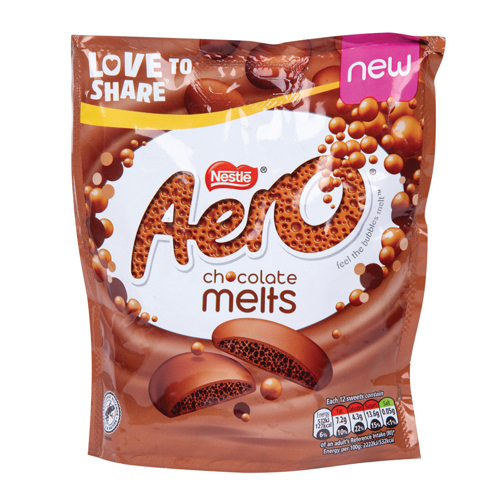 Wholesale Nestle Aero Milk Chocolate Melts 3.24 Oz Pouch- Bulk