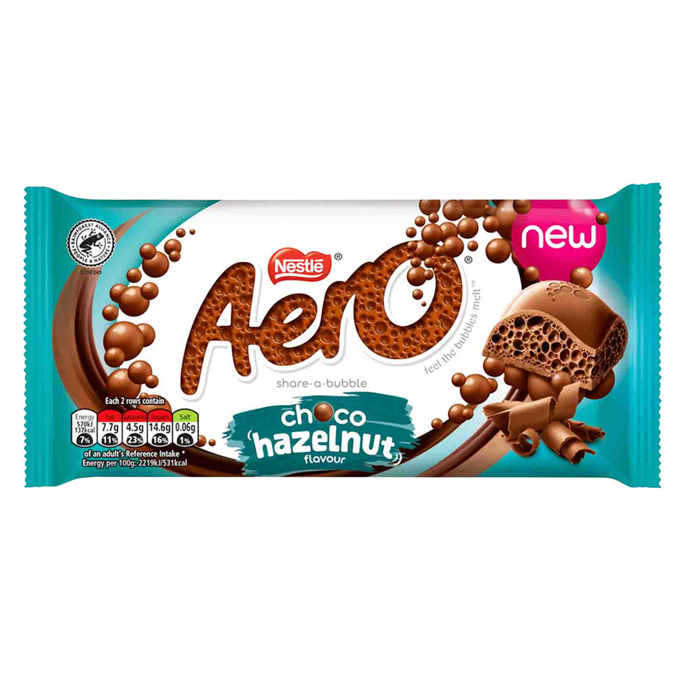 Wholesale Nestle Aero Choco Hazelnut Share-A-Bubble Bar 3.17 Oz- Bulk