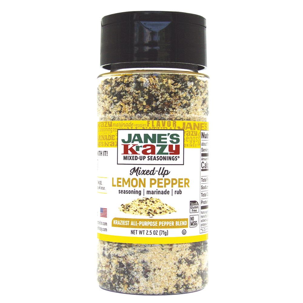 Wholesale Jane'S Krazy Mixed Up Lemon Pepper 2.5 Oz Shaker- Bulk