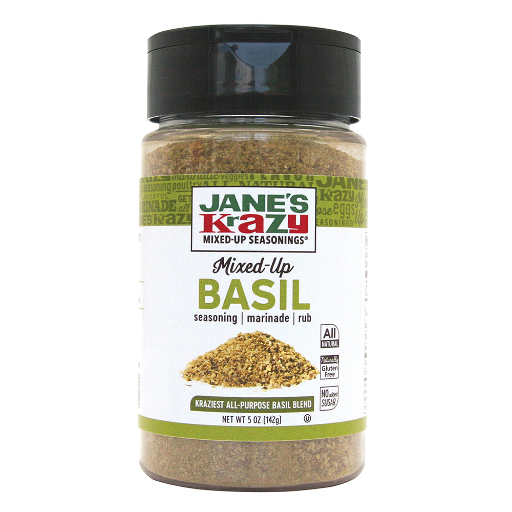 Wholesale Jane'S Krazy Mixed Up Basil Seasoning 5 Oz Shaker- Bulk