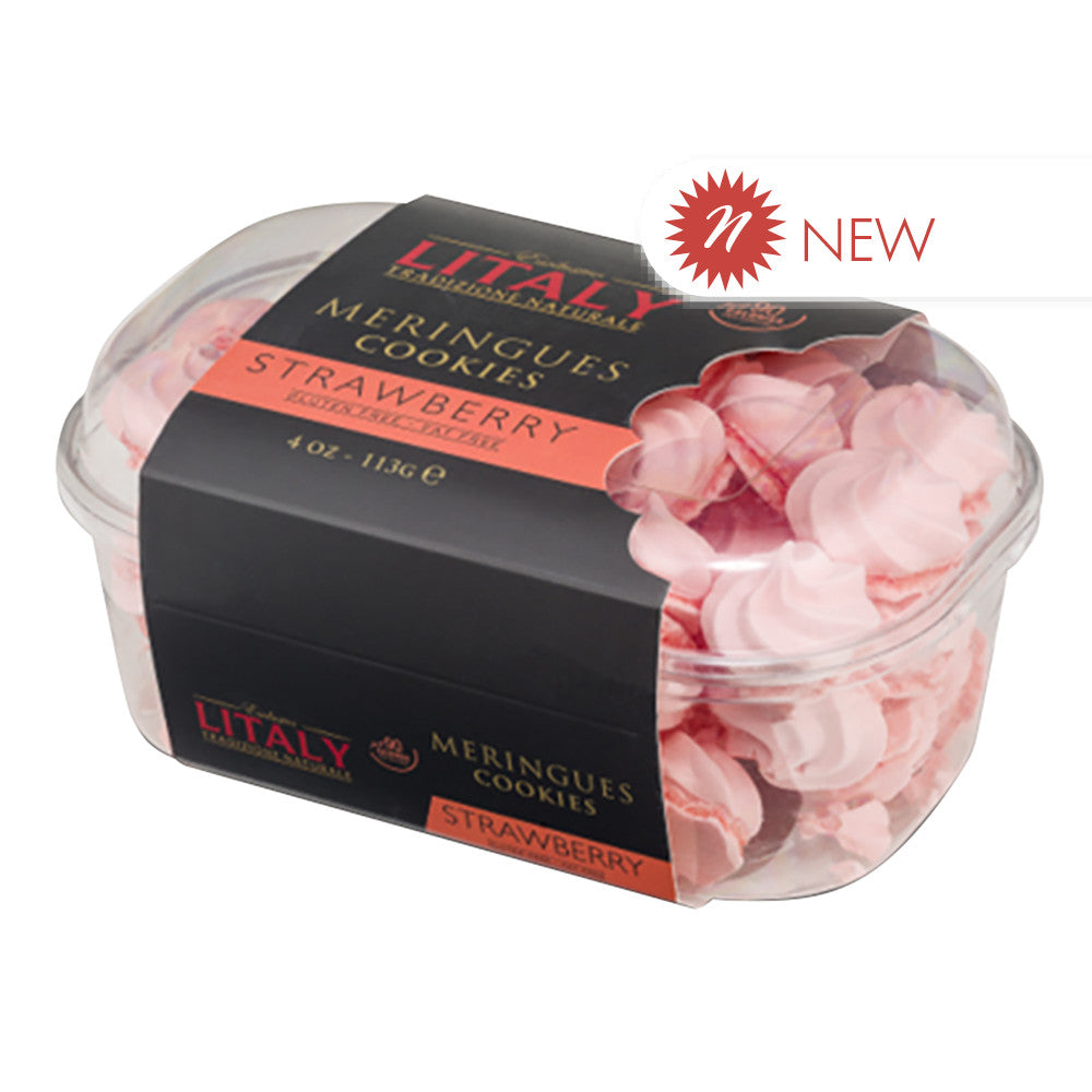 Wholesale Litaly - Strawberry Meringus Cookies - 4Oz- Bulk