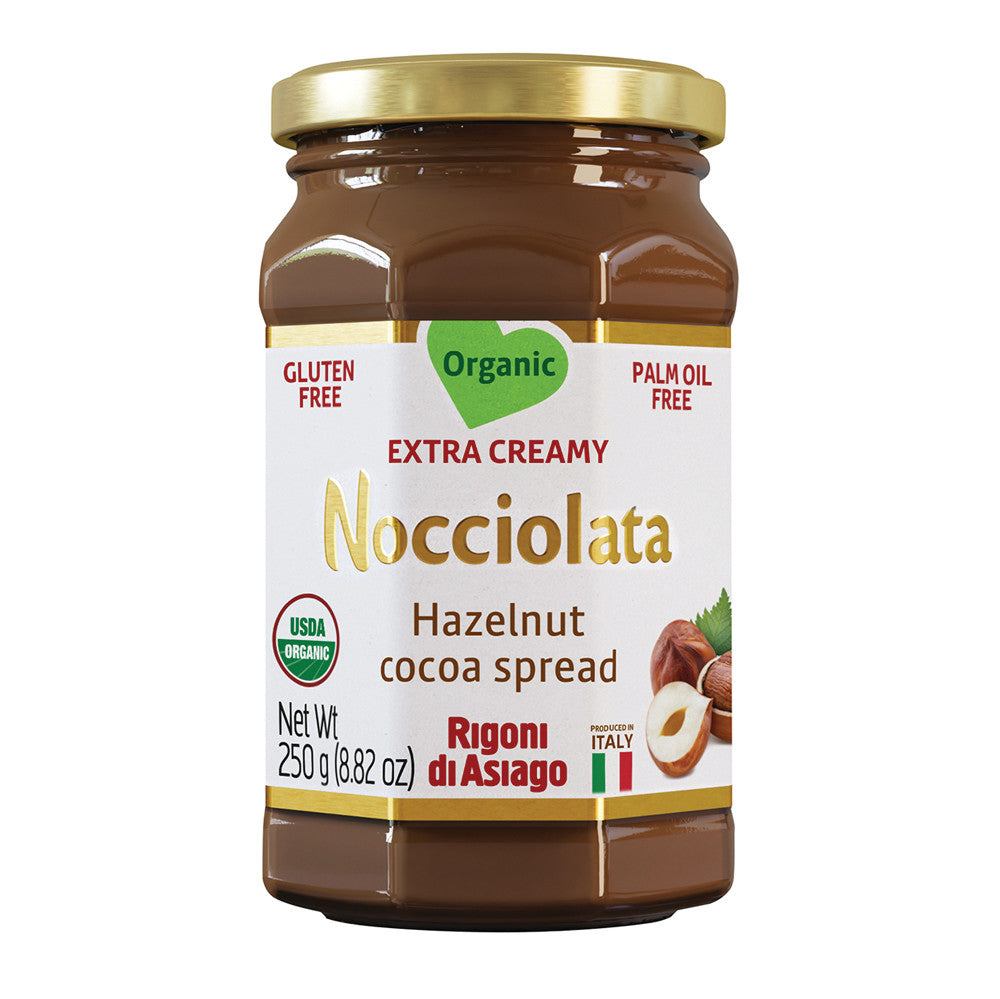 Wholesale Rigoni Nocciolata Extra Creamy Hazelnut Cocoa Spread 8.82 Oz Jar- Bulk