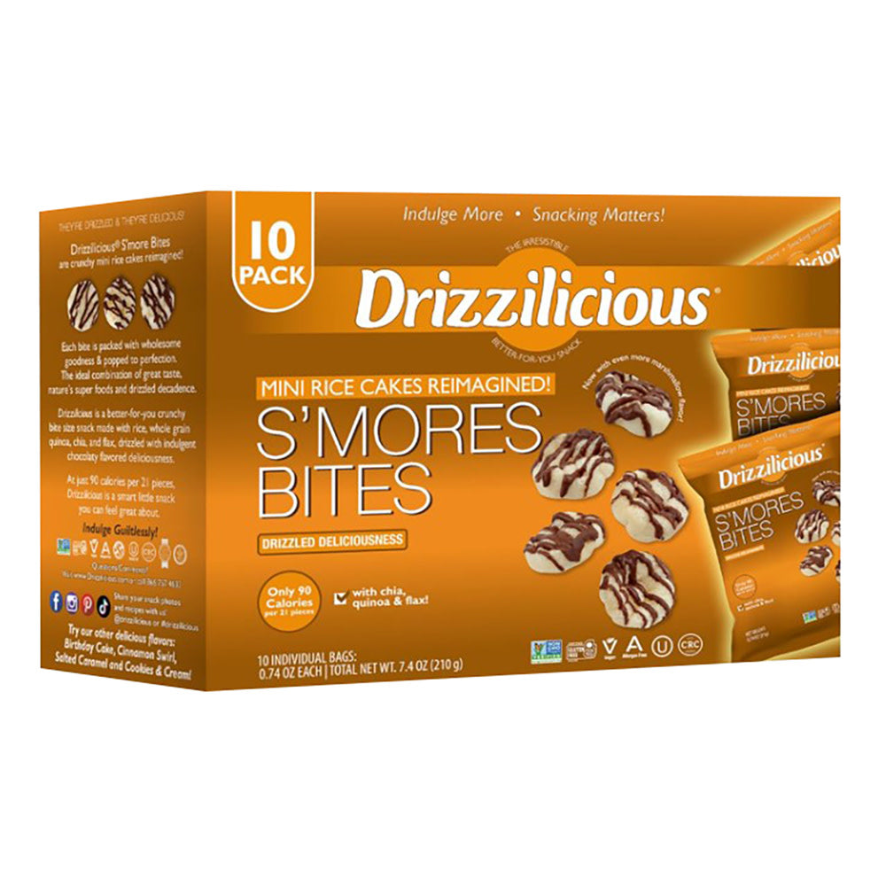 Drizzilicious Drizzle Bite S'Mores 7.4 Oz Bag 10 Ct