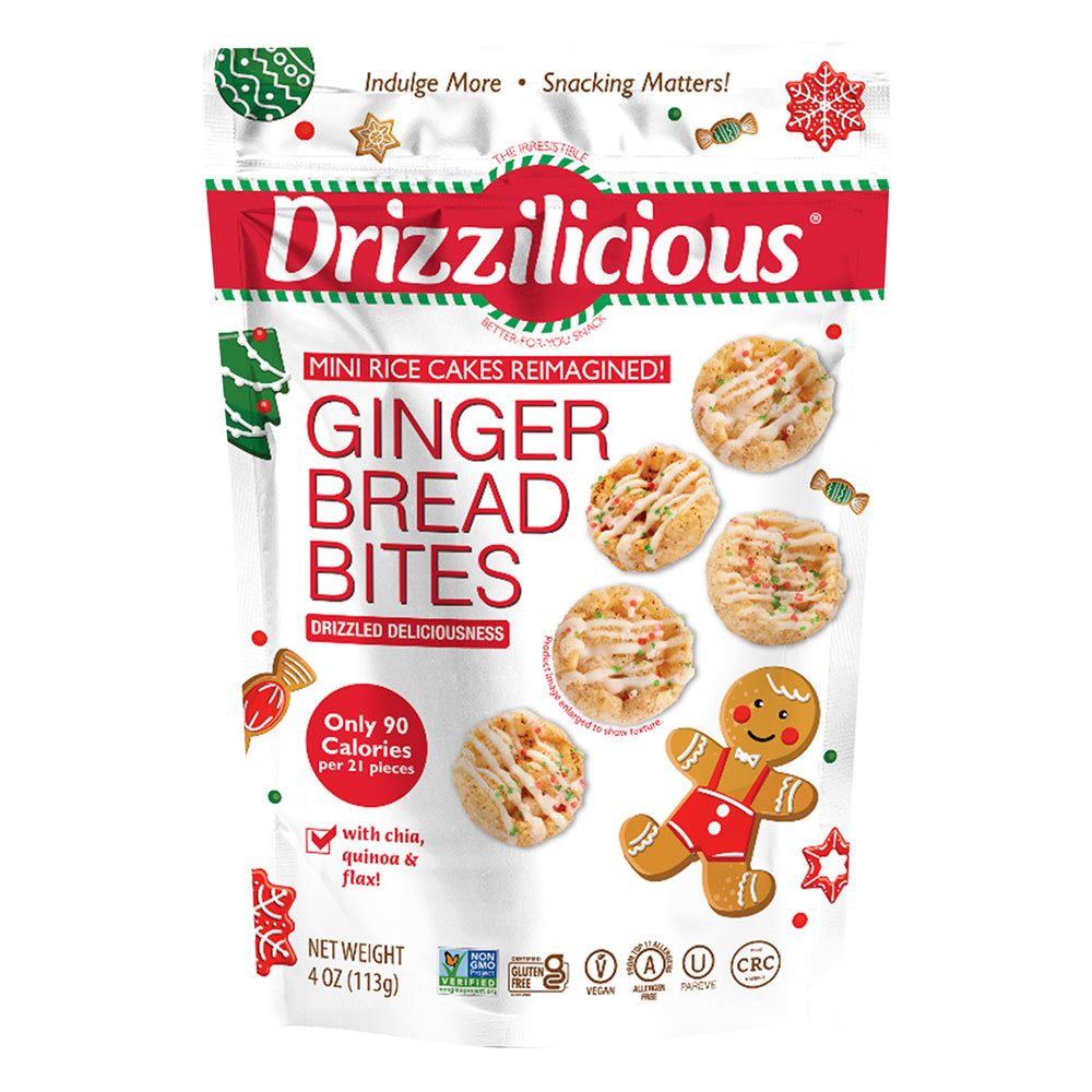 Wholesale Drizzilicious Gingerbread Bites 4 Oz Pouch- Bulk