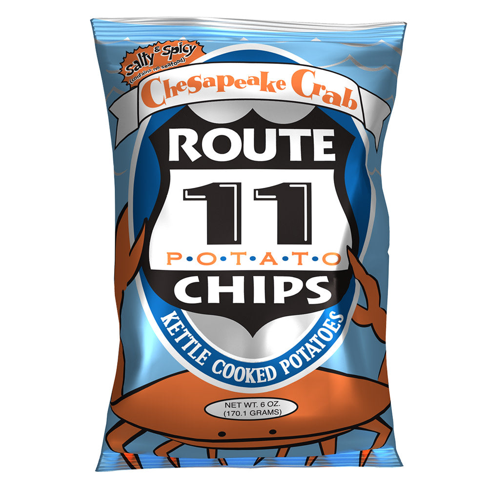 Wholesale Route 11 Chesapeake Crab Potato Chips 6 Oz Bag- Bulk