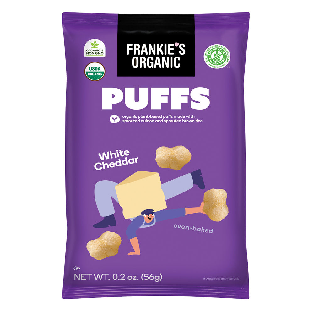 Wholesale Frankie'S Organic - Puffs - White Cheddar - 2Oz- Bulk