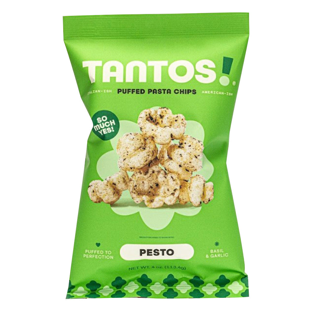Wholesale Tantos - Puff Pasta Chips - Pesto - 4Oz- Bulk