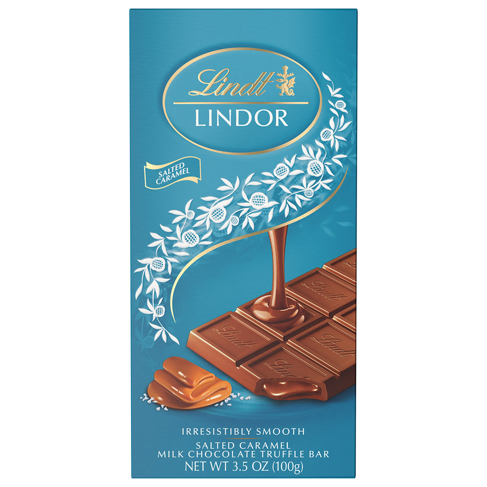 Wholesale Lindt Lindor Salted Caramel Milk Chocolate Filled Truffle Bar 3.5 Oz- Bulk