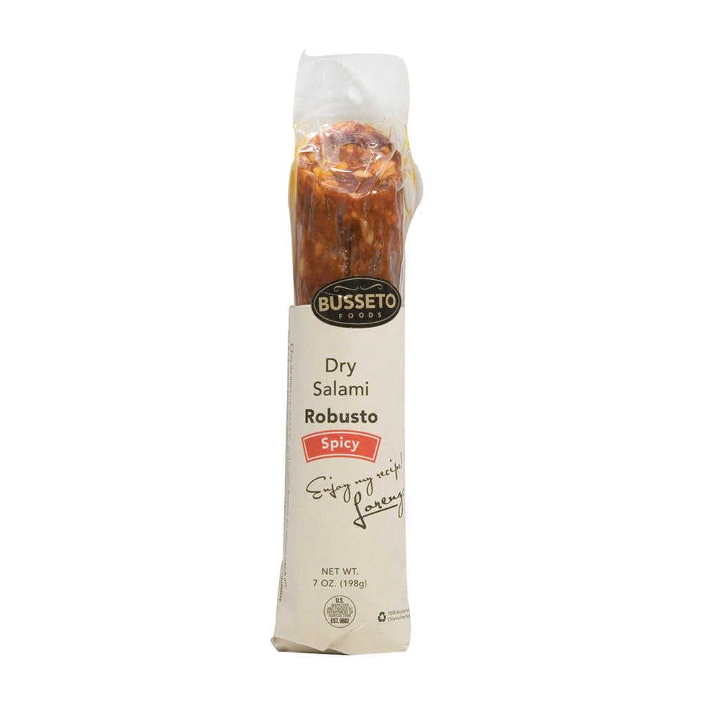 Wholesale Busseto Spicy Robusto Dry Salami Paperwrap 7 Oz- Bulk
