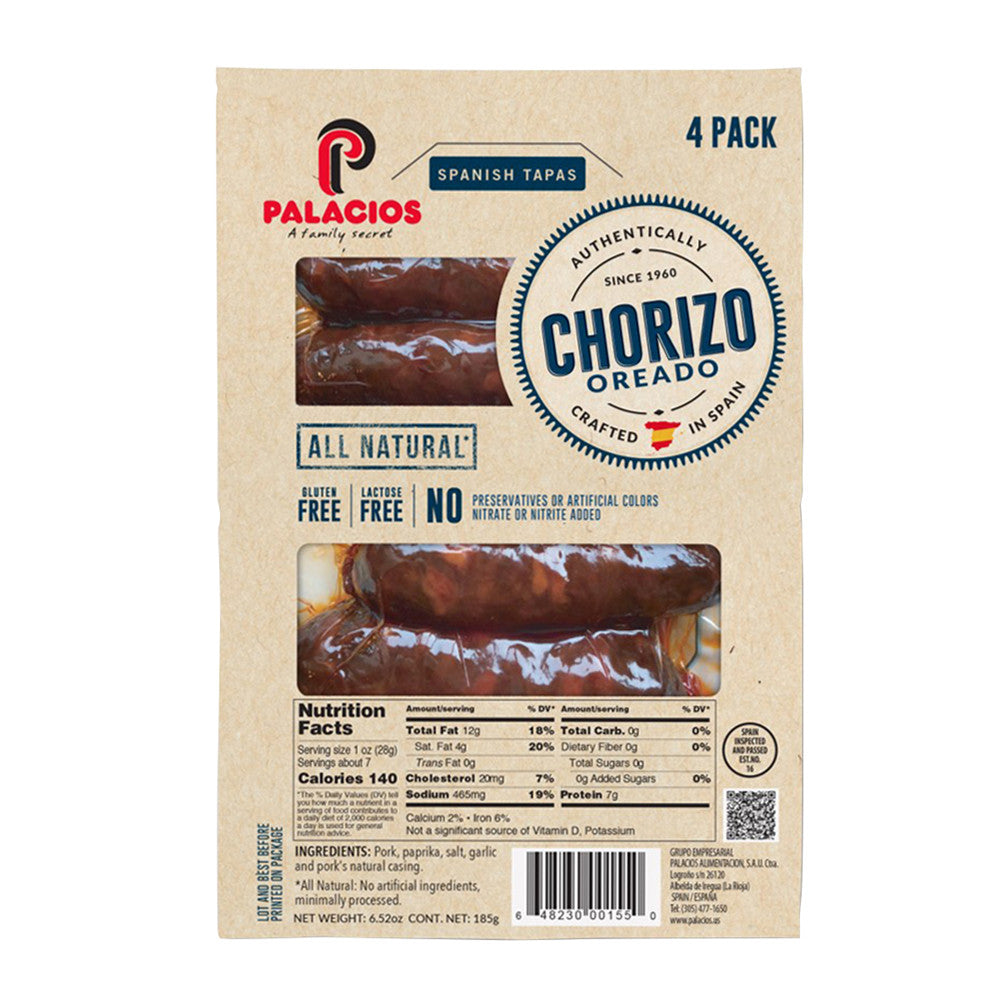 Wholesale Palacios 4 Pack Chorizo 6.5 Oz- Bulk