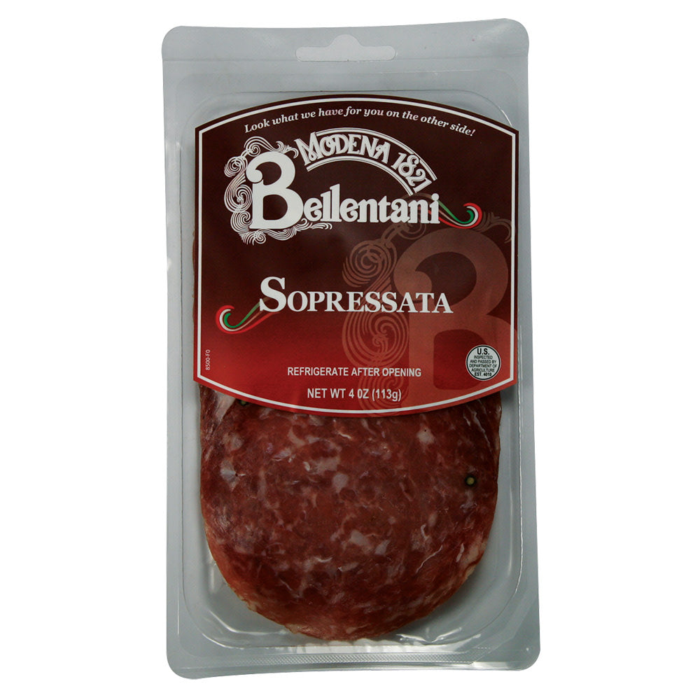 Wholesale Bellentani Sliced Sopressata Italian Dry Salami Gourmet Meat Slices 4 Oz- Bulk
