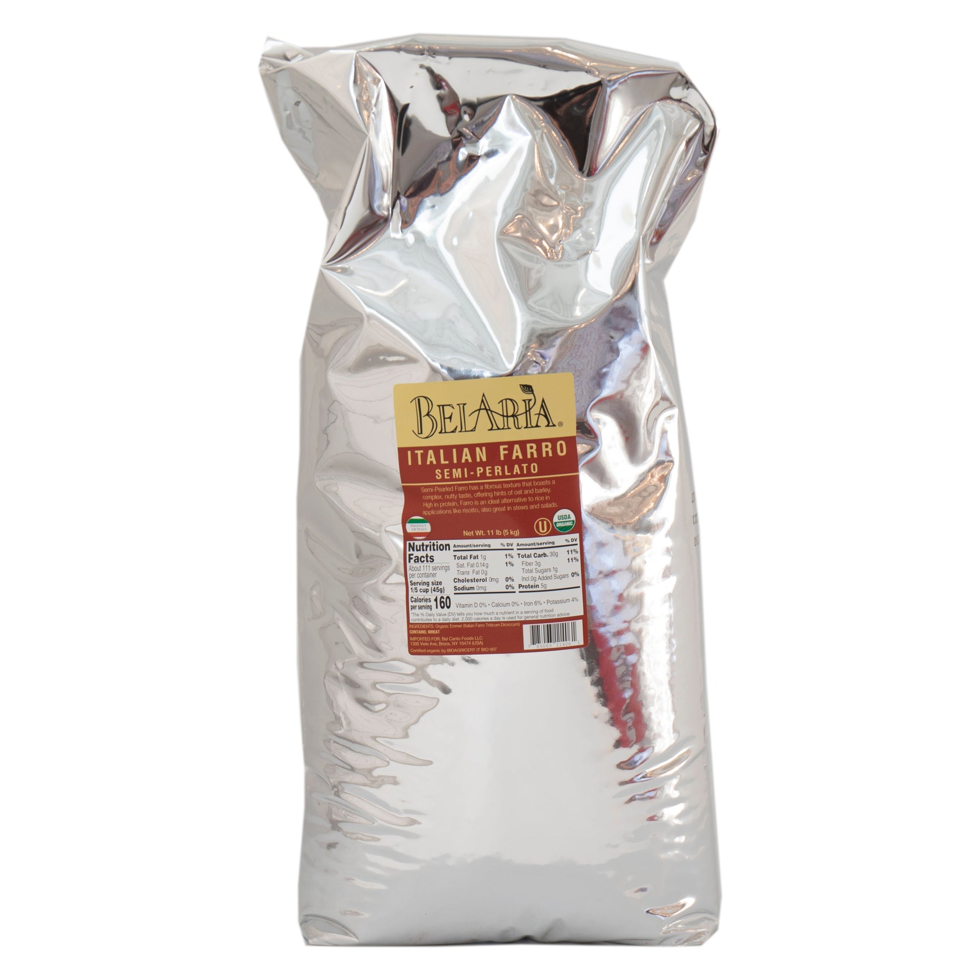 Wholesale BelAria Bel Aria Organic Farro Perlato 11lb- Bulk