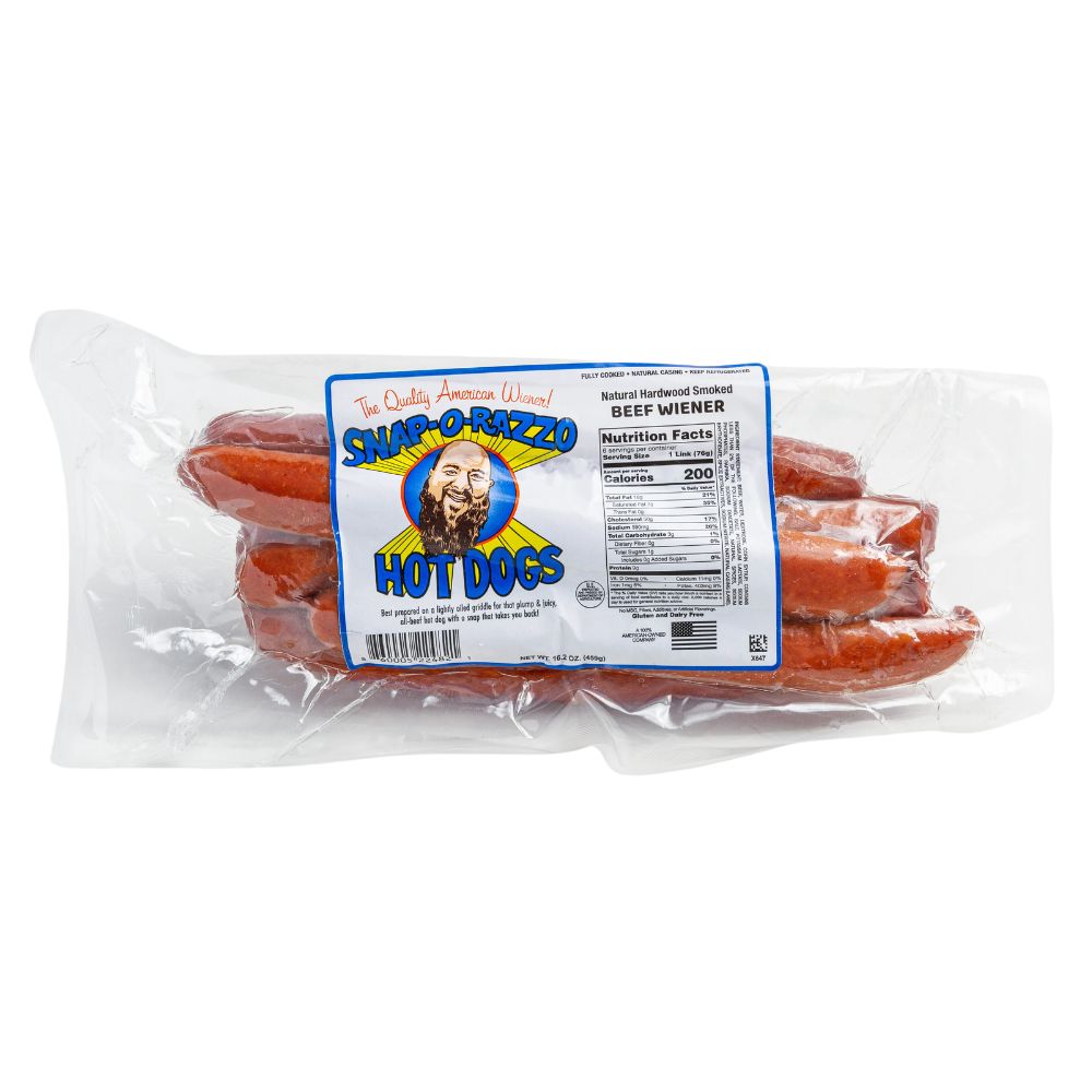 Wholesale Snap-O-Razzo All Beef 7.5 Hot Dog | 5 lb- Bulk