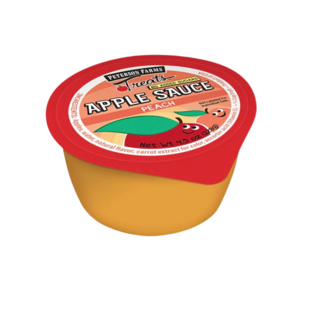 Wholesale Peterson Farms Case Unsweetened Peach Applesauce- Bulk