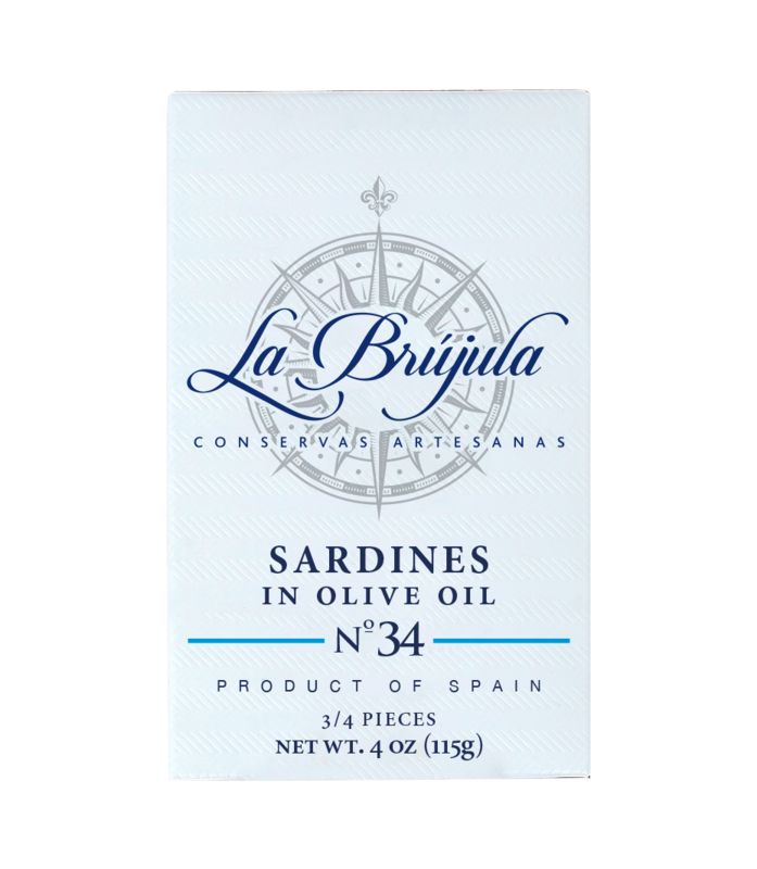 Wholesale La Brujula Sardine 3/4Cut Olive Oil- Bulk