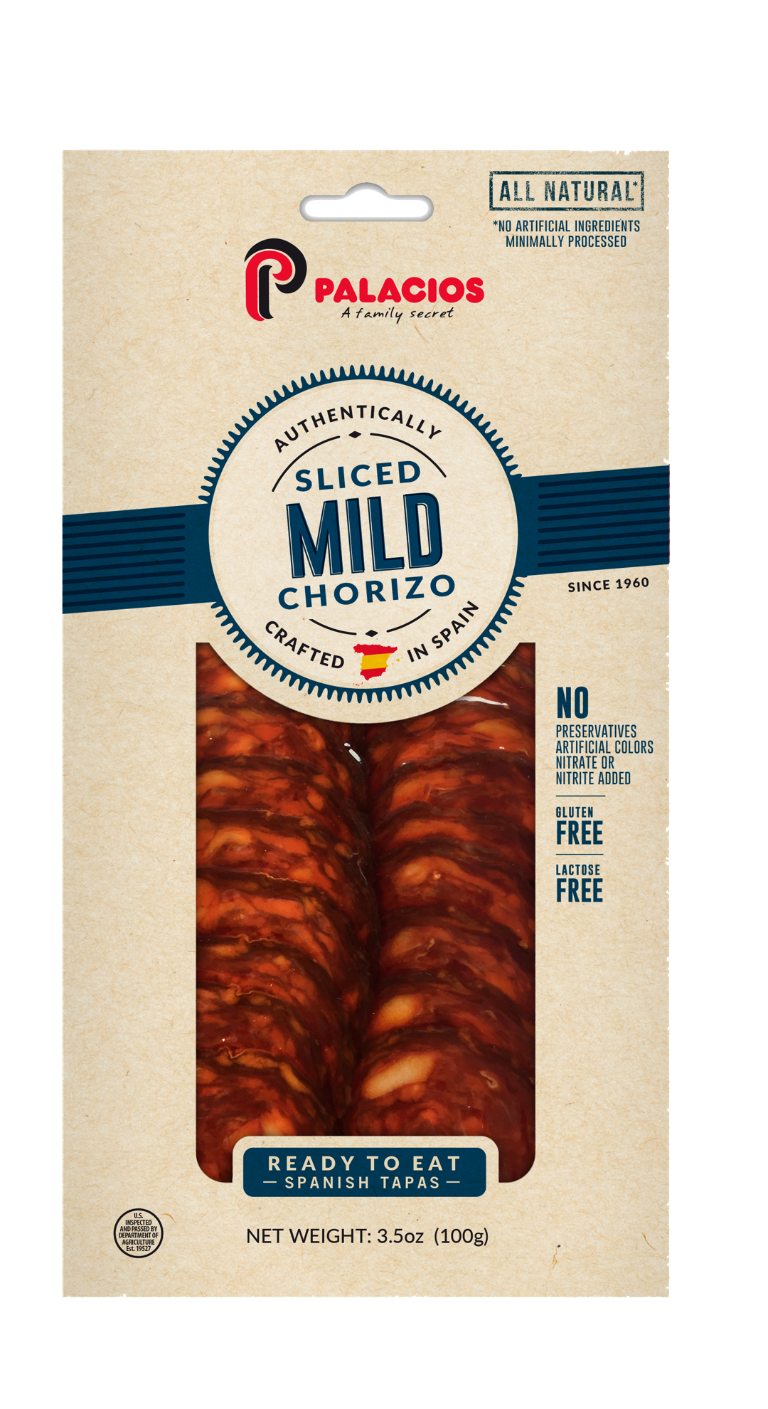 Wholesale Palacios Pre-Sliced Mild Chorizo- Bulk
