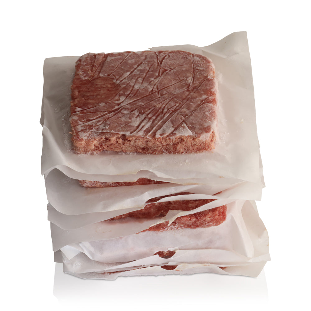 Wholesale BoxNCase Case 2Oz Raw Square Slider Burger- Bulk