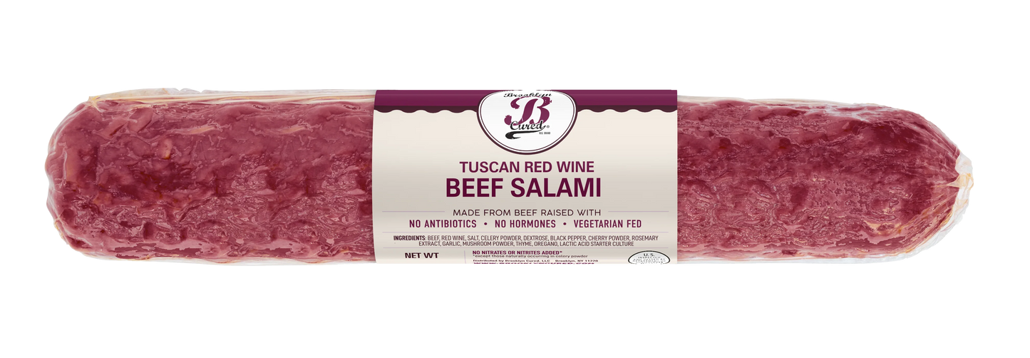 Wholesale Bc Bulk Beef Salami Tuscan Red Wine- Bulk