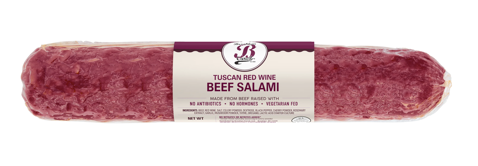 Wholesale Bc Bulk Beef Salami Tuscan Red Wine- Bulk