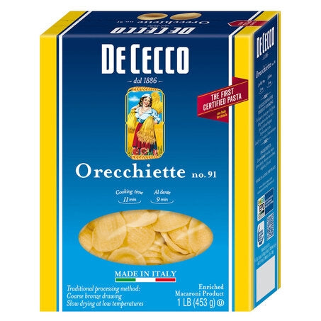 Wholesale De Cecco Case Orecchiette Pasta #91- Bulk