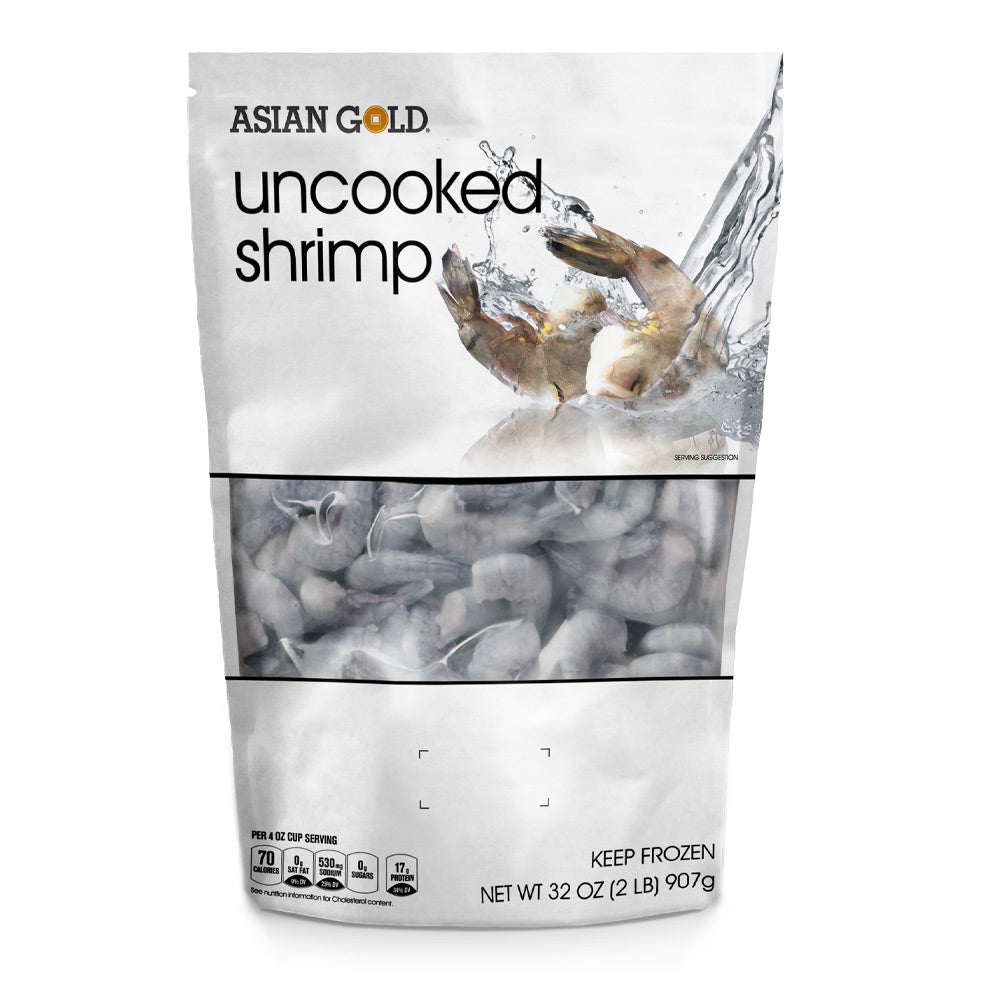 Wholesale Asian Gold Case 26-30 White Shrimp P&D T-On- Bulk