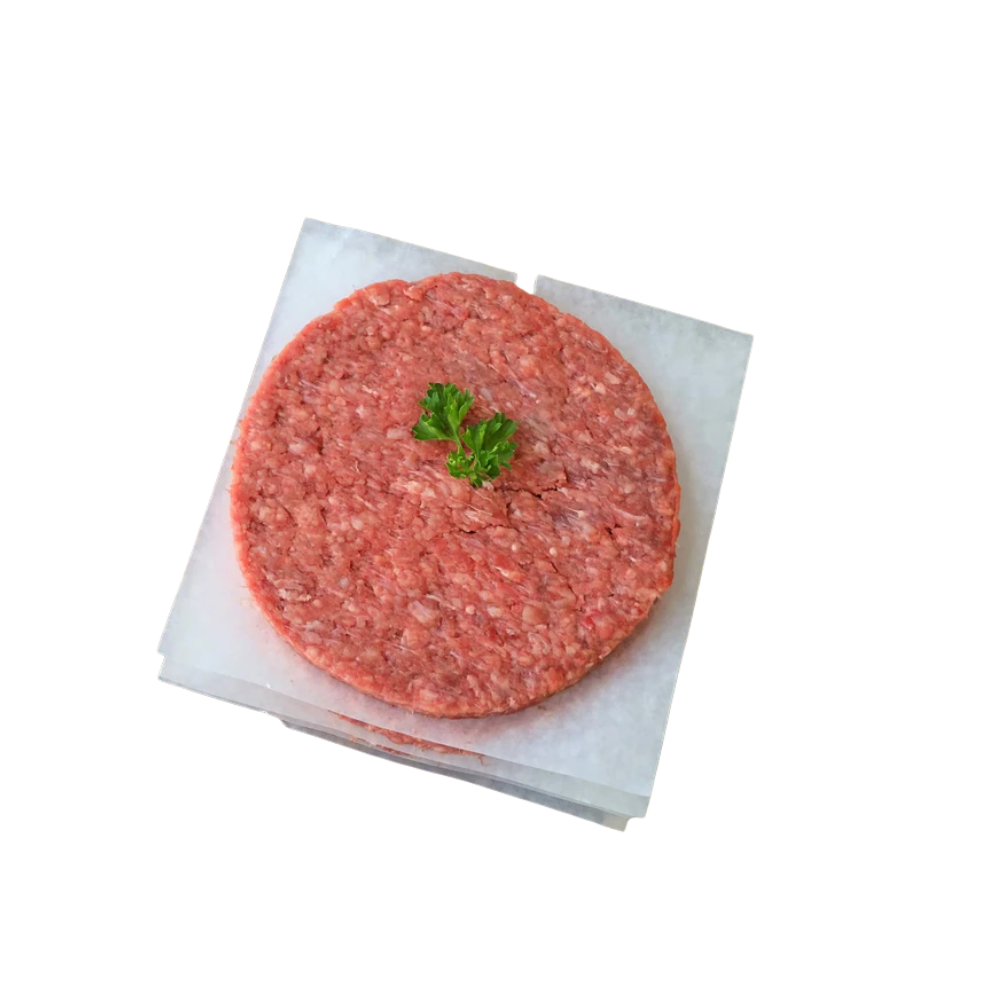 Wholesale BoxNCase Case 5.3Oz Beef Burger 80-20 Frozen- Bulk