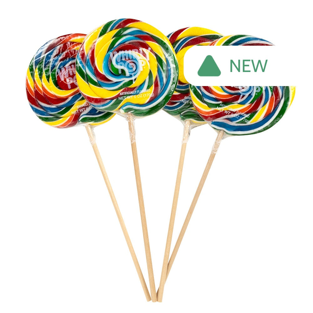 Wholesale Whirly Pop Rainbow Colors 5.25 Inch 6 Oz- Bulk