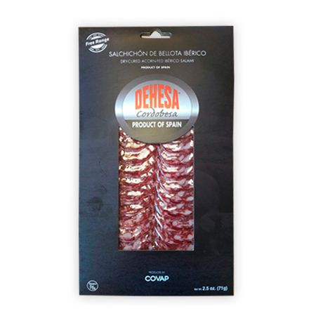 Wholesale Salami (Salchichon) 100% Acorn-Fed Iberico Presliced Dry-cured .- Bulk