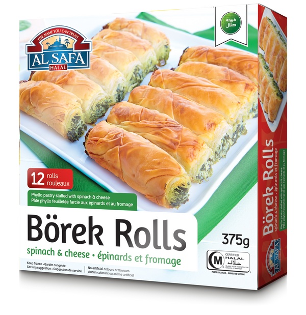 Wholesale Al Safa Halal Borek Roll w/Spinach and Cheese 375g- Bulk