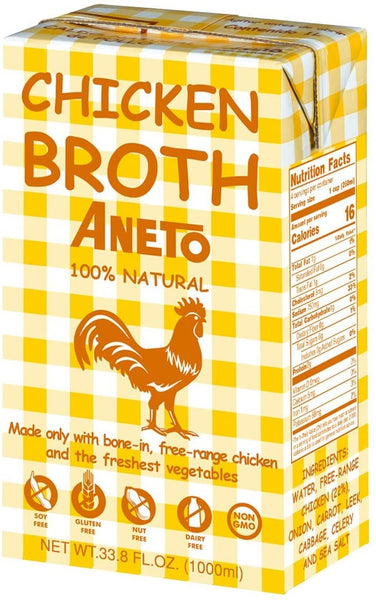 Wholesale Aneto Chicken Broth 34Oz- Bulk