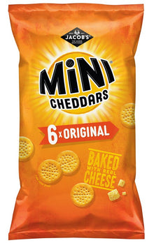 Wholesale Jacob's Mini Cheddars, Original 6-pack (23g)- Bulk
